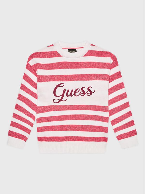 Guess Guess Пуловер K3RR01 Z2NN0 Бял Regular Fit