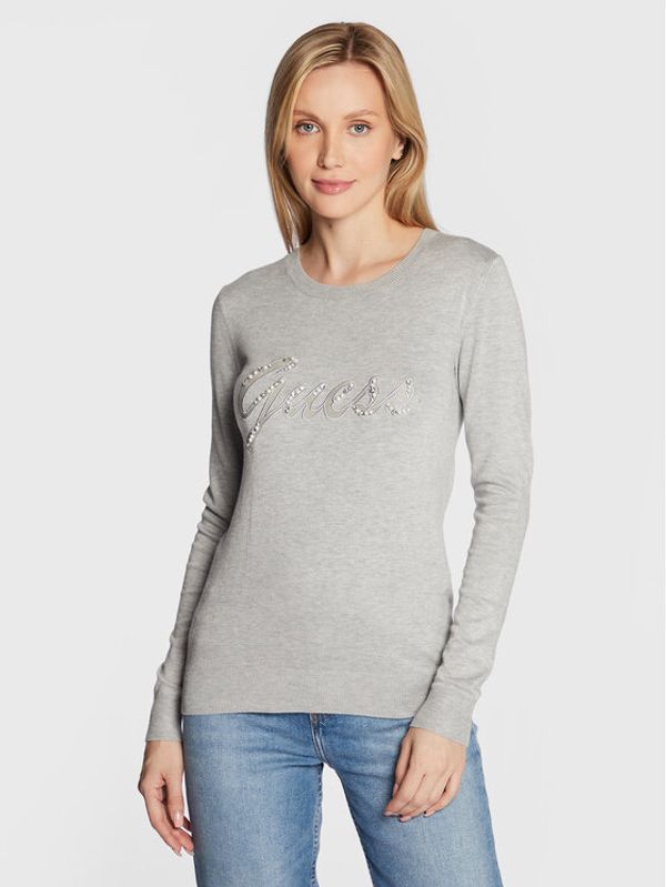 Guess Guess Пуловер Liliane W2BR51 Z2NQ2 Сив Slim Fit