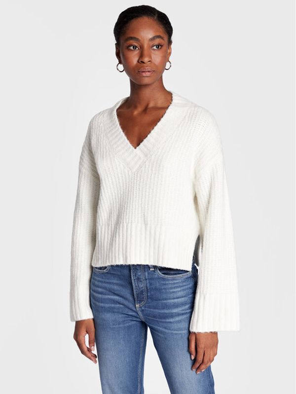 Guess Guess Пуловер Neena W2BR69 Z2XU0 Бял Regular Fit