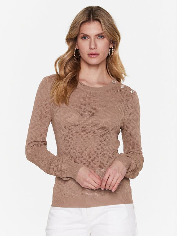 Guess Guess Пуловер Paula W3GR24 Z36O0 Кафяв Regular Fit