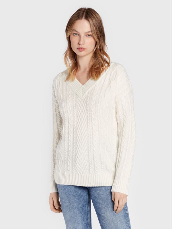 Guess Guess Пуловер W2BR45 Z2WJ0 Бял Regular Fit