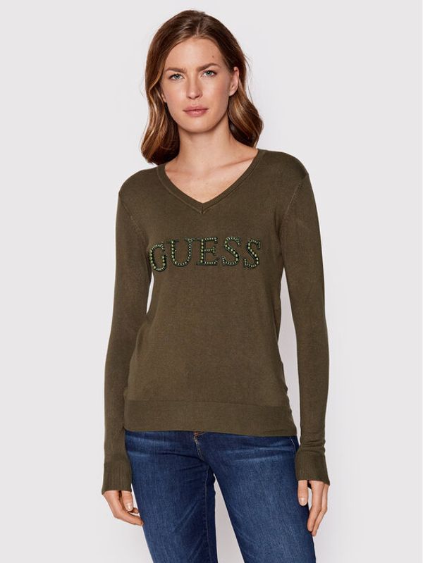 Guess Guess Пуловер W2YR26 Z2NQ0 Зелен Regular Fit