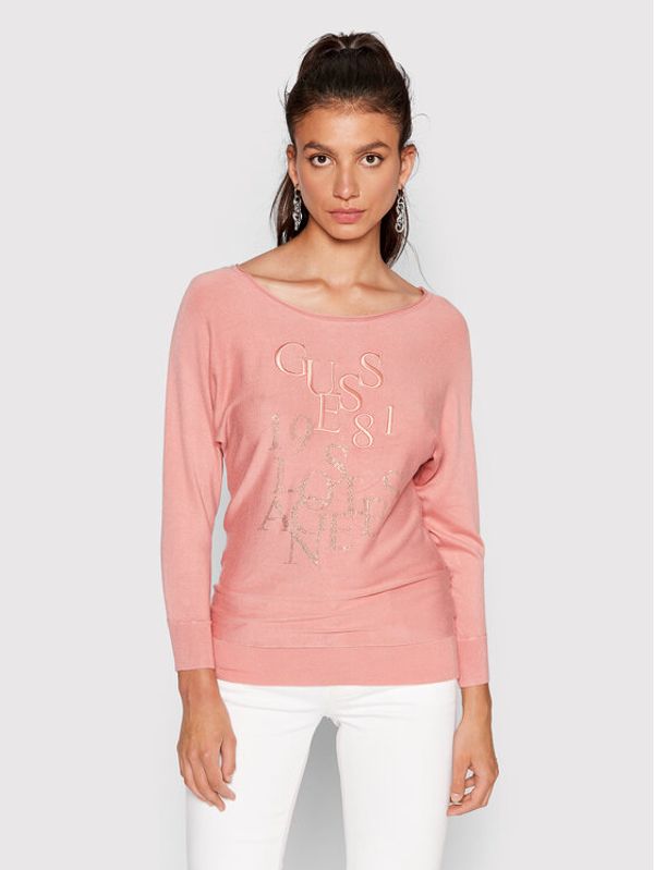 Guess Guess Пуловер W2YR27 Z2NQ0 Розов Regular Fit