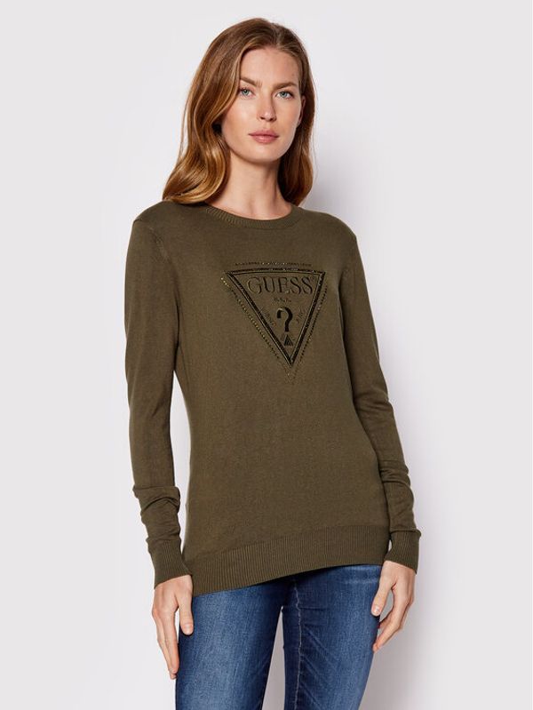 Guess Guess Пуловер W2YR29 Z2NQ0 Зелен Regular Fit