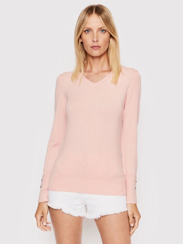 Guess Guess Пуловер W2YR31 Z2V62 Розов Regular Fit