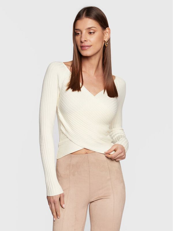 Guess Guess Пуловер W3RR37 Z2V42 Бял Slim Fit