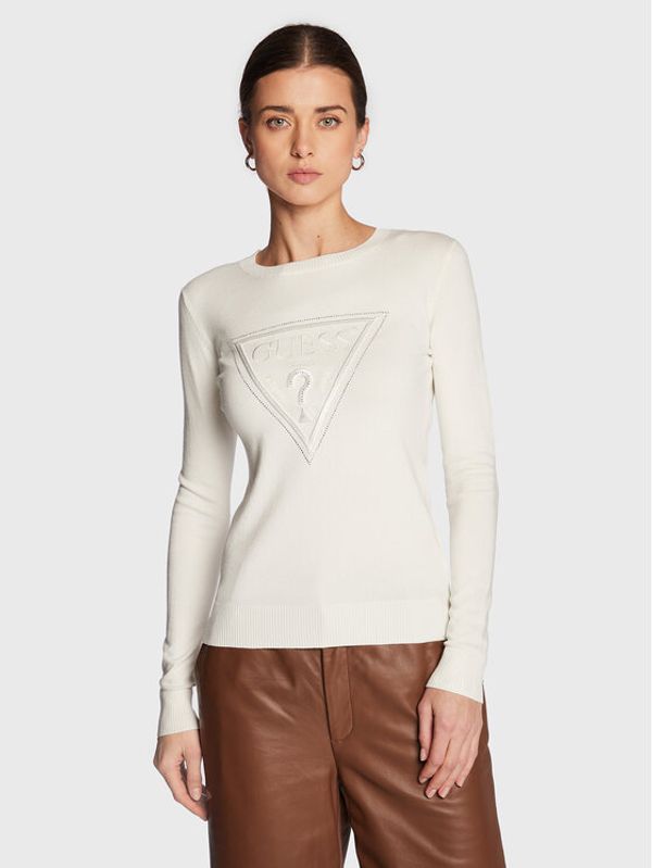 Guess Guess Пуловер W3RR48 Z2NQ2 Екрю Slim Fit