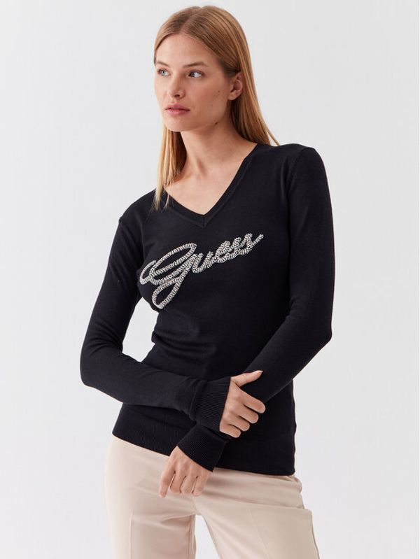 Guess Guess Пуловер W3YR21 Z2NQ2 Черен Slim Fit