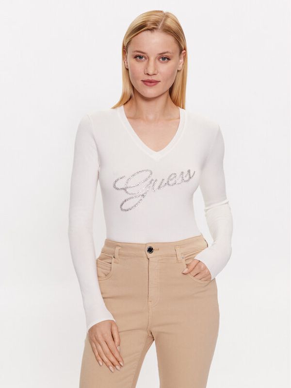 Guess Guess Пуловер W3YR21 Z2NQ2 Екрю Slim Fit