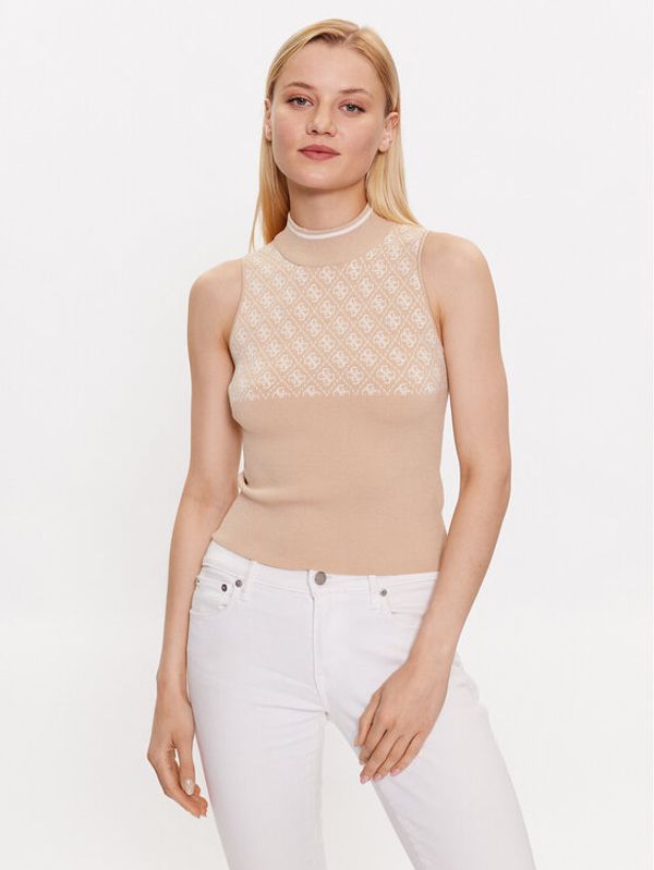 Guess Guess Пуловер W3YR26 Z37K0 Бежов Slim Fit