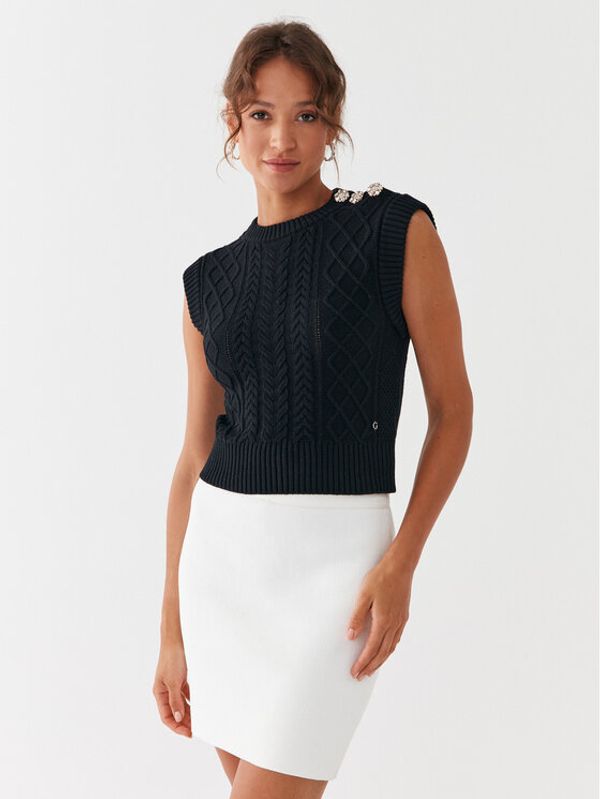 Guess Guess Пуловер W3YR28 Z37L1 Черен Cropp Fit