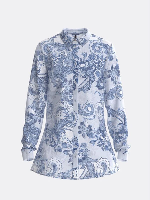 Guess Guess Риза Clouis W3GH97 WDW52 Син Regular Fit