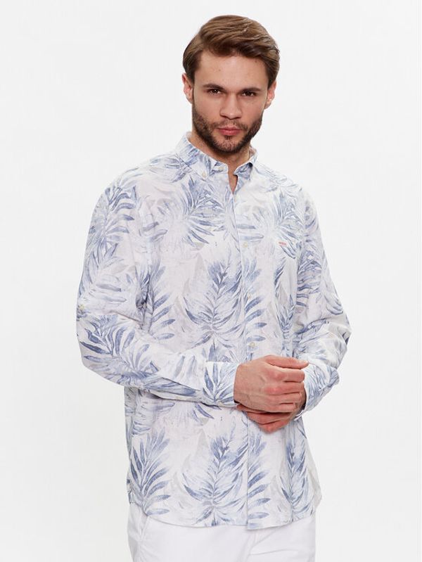 Guess Guess Риза Collins M3GH69 WFDX0 Син Regular Fit