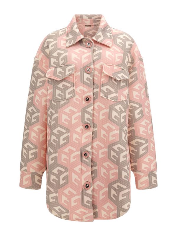 Guess Guess Риза Emilee V3RH01 JR06W Розов Regular Fit