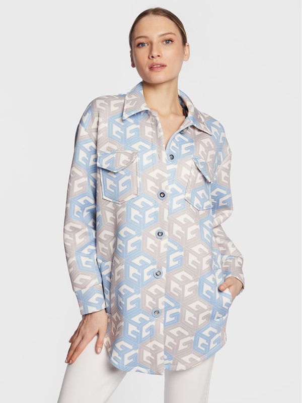 Guess Guess Риза Emilee V3RH01 JR06W Син Regular Fit
