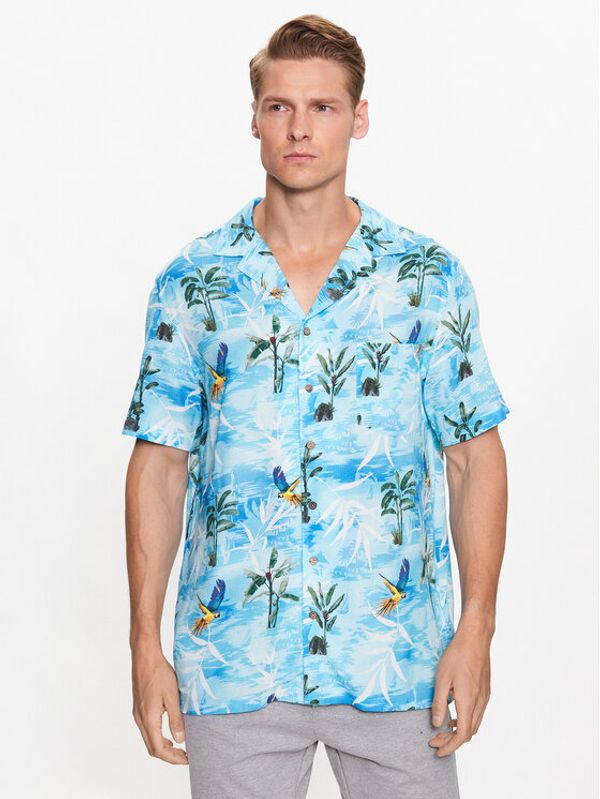 Guess Guess Риза F3GH01 WO089 Син Regular Fit