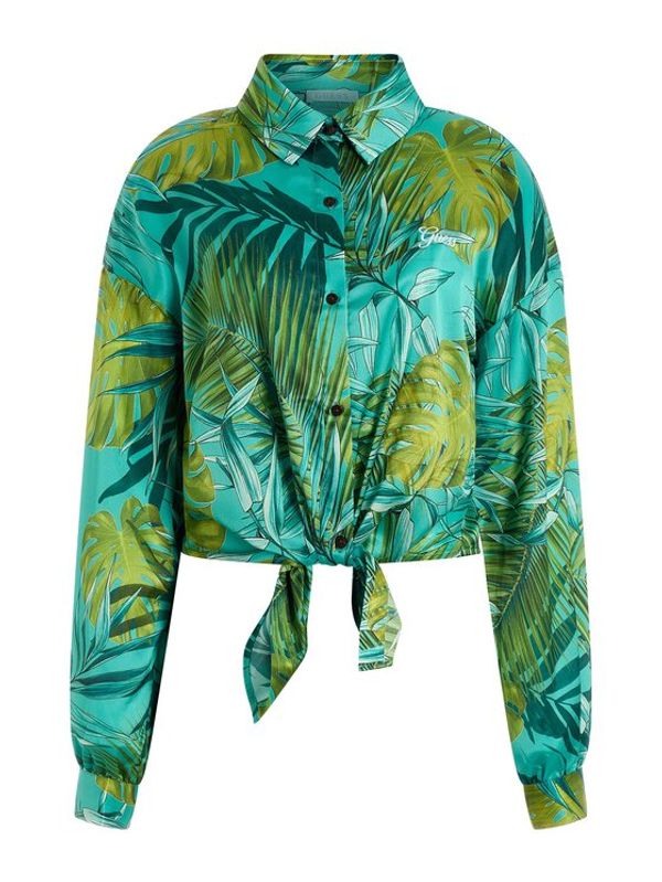 Guess Guess Риза Jun W3GH93 WD8G2 Зелен Relaxed Fit
