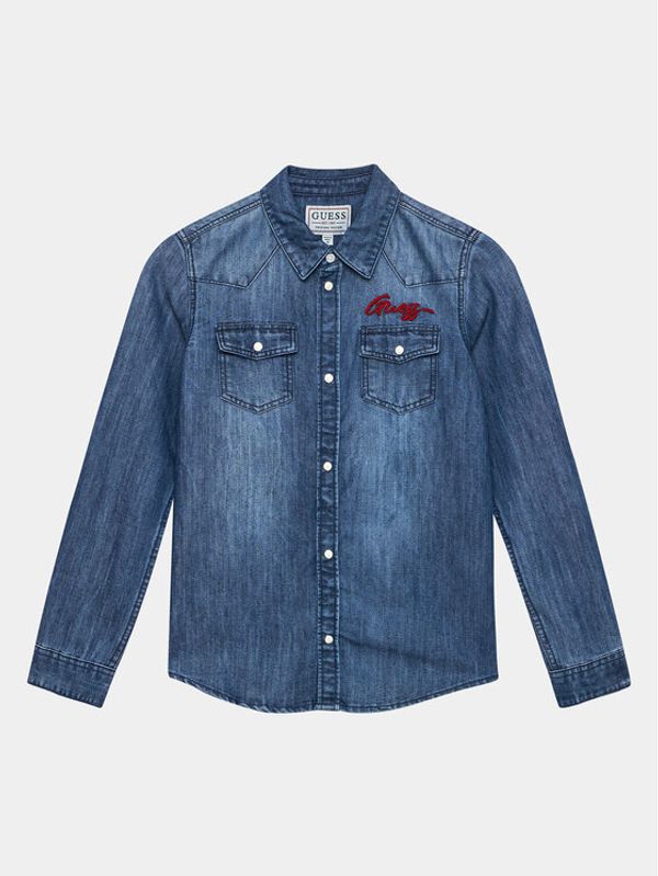 Guess Guess Риза L3BH00 D4UE0 Син Regular Fit