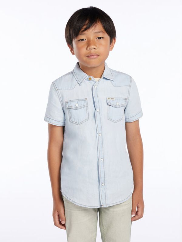 Guess Guess Риза L3GH06 D4ZF1 Син Regular Fit