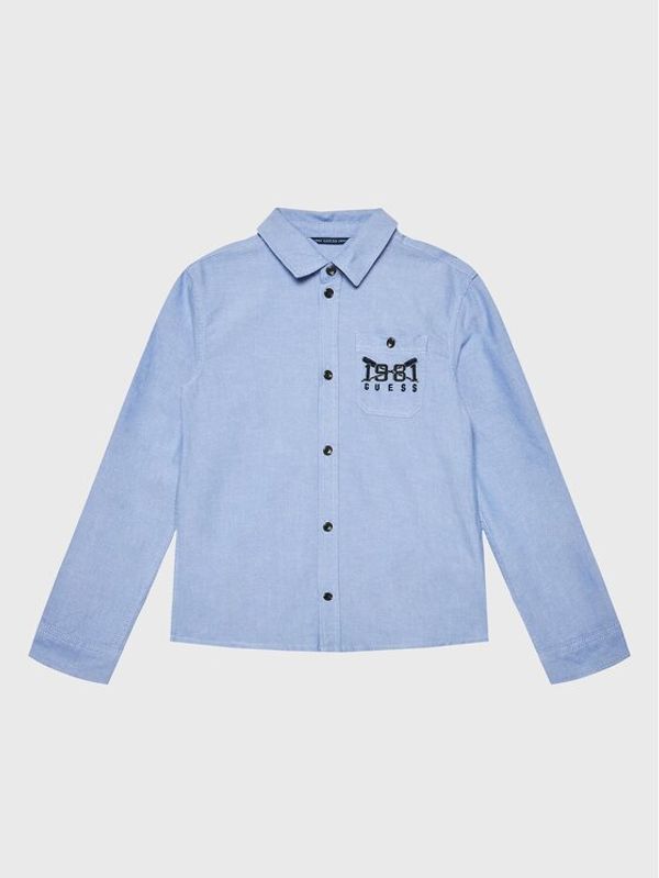 Guess Guess Риза L3RH03 W9CL0 Син Regular Fit
