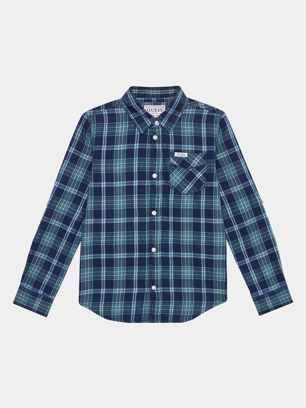 Guess Guess Риза L3YH00 D52G1 Тъмносин Regular Fit