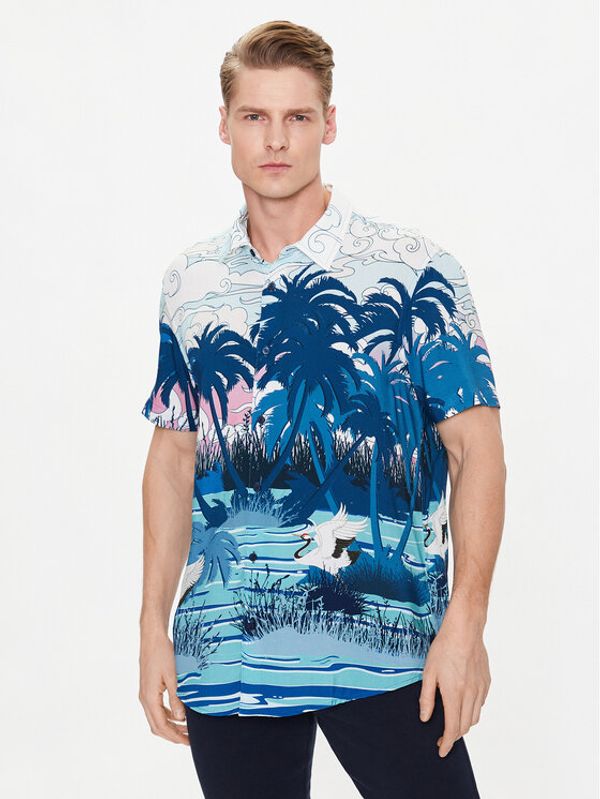 Guess Guess Риза M3GH06 WD4Z2 Син Slim Fit