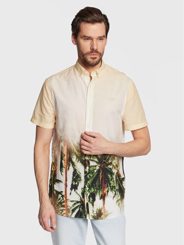 Guess Guess Риза M3GH65 WFDS1 Бежов Regular Fit