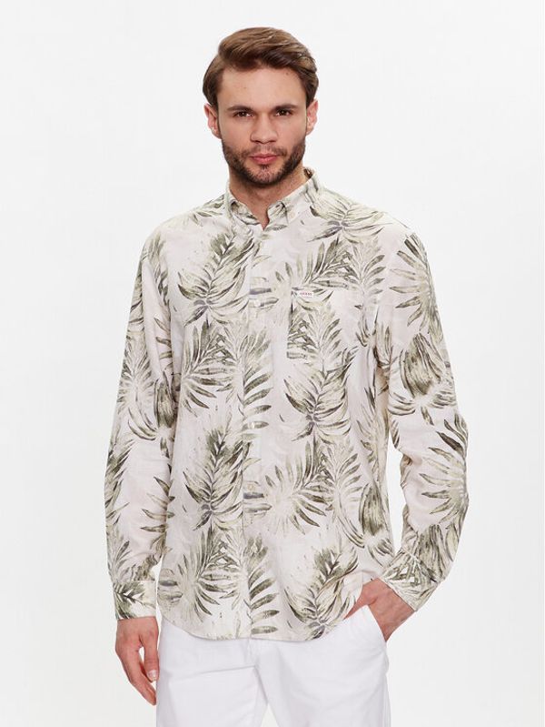 Guess Guess Риза M3GH69 WFDX0 Зелен Regular Fit