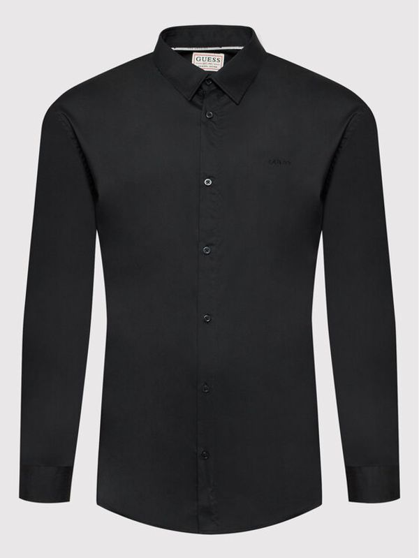 Guess Guess Риза Sunset M1YH20 W7ZK1 Черен Slim Fit