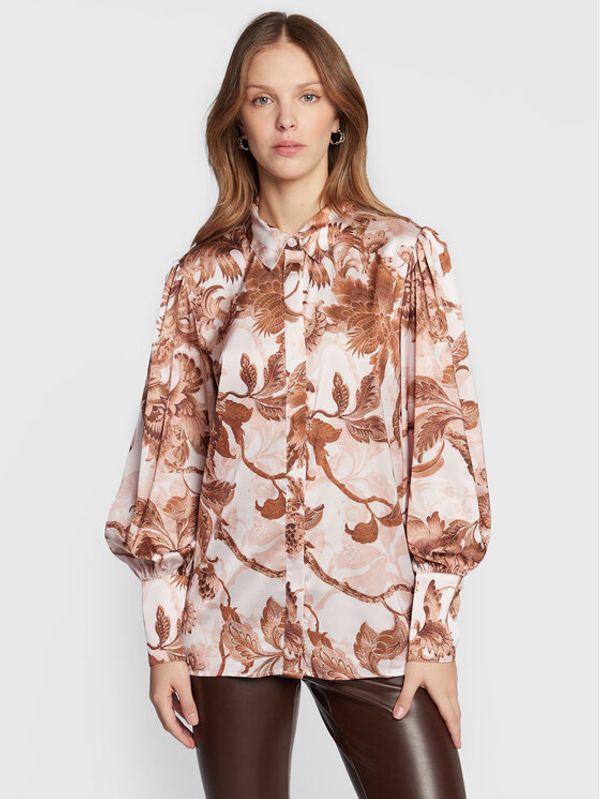 Guess Guess Риза W3RH29 WF1T2 Бежов Regular Fit