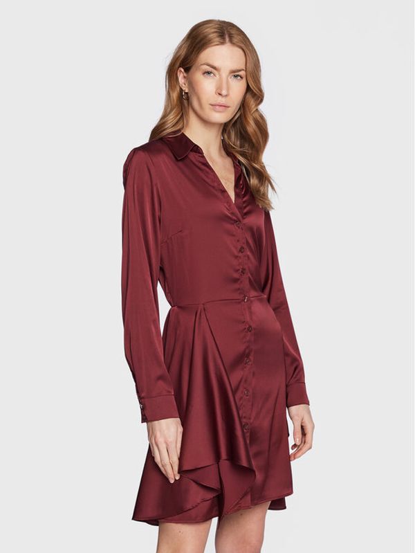 Guess Guess Рокля тип риза Alya W2BK83 WF1T2 Бордо Regular Fit
