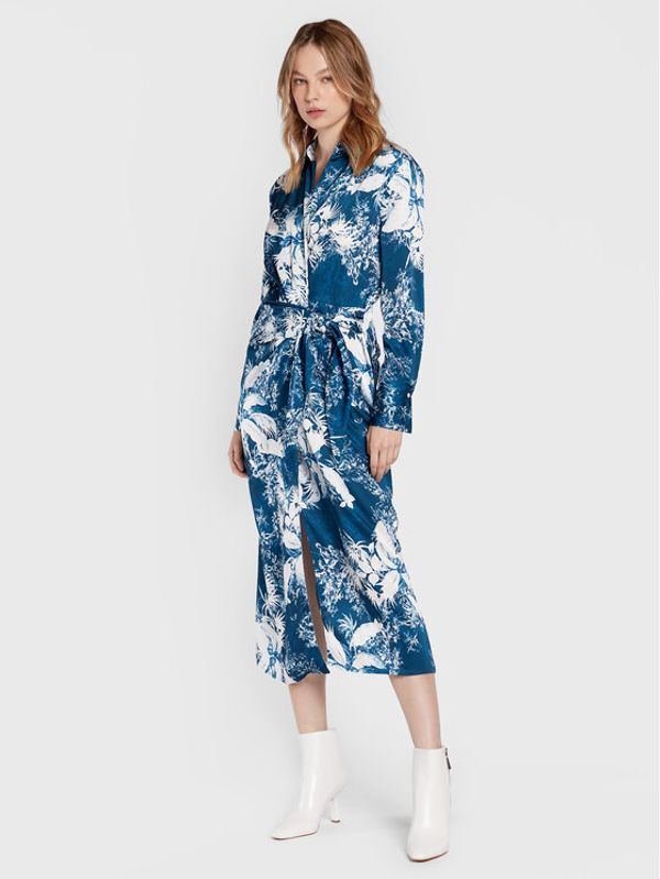 Guess Guess Рокля тип риза Dorothee W2BK13 WEX62 Син Regular Fit