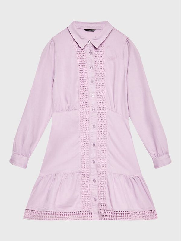Guess Guess Рокля тип риза J3RK04 WE8R0 Розов Regular Fit