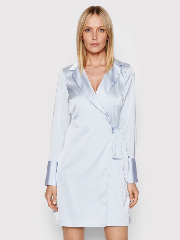 Guess Guess Рокля тип риза W2GK0C WEFC2 Син Regular Fit