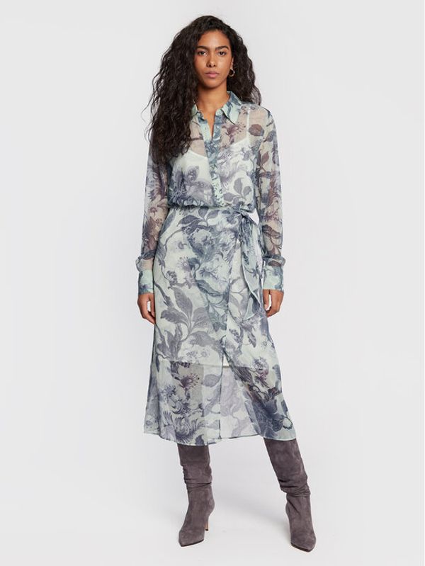 Guess Guess Рокля тип риза W3RK18 WDW52 Зелен Regular Fit