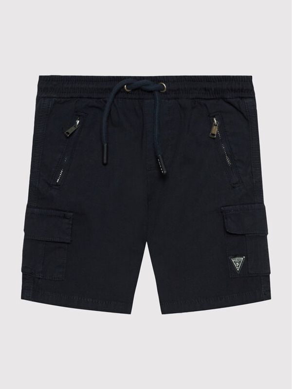 Guess Guess Шорти от плат N2RD01 D3XN0 Тъмносин Regular Fit