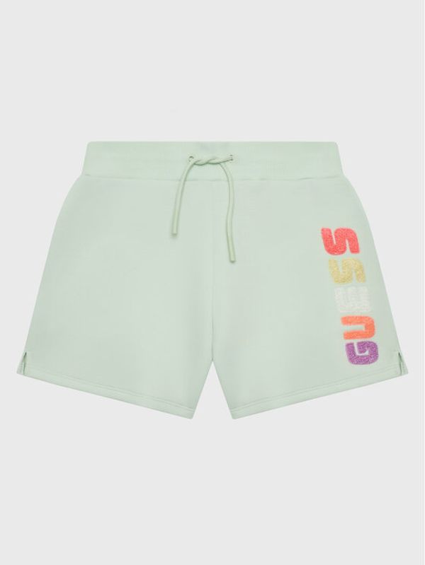 Guess Guess Спортни шорти J3GD21 FL04P Зелен Relaxed Fit
