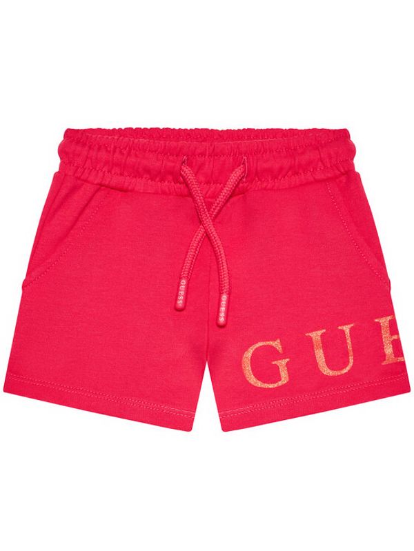 Guess Guess Спортни шорти K1GD08 KAN00 Розов Regular Fit