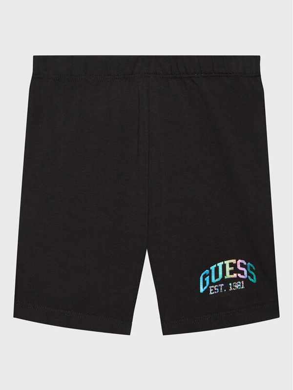 Guess Guess Спортни шорти K3RD02 J1311 Черен Slim Fit