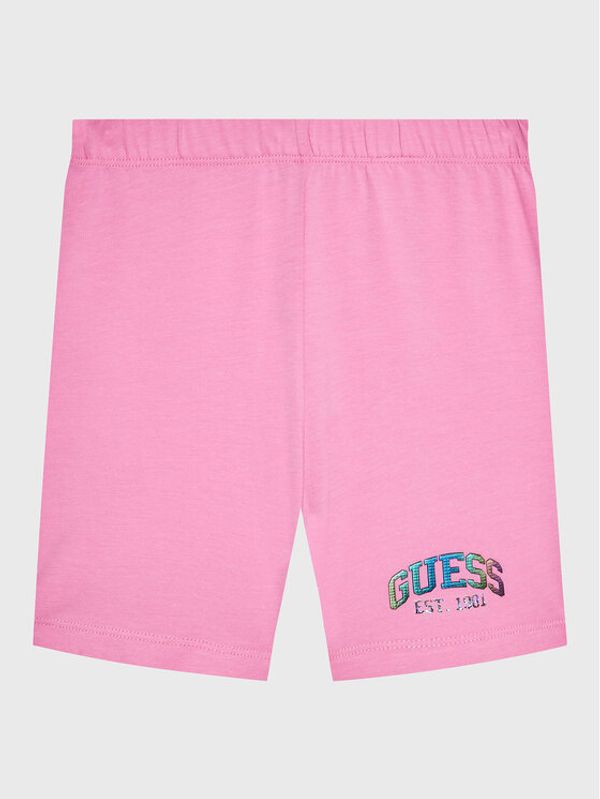 Guess Guess Спортни шорти K3RD02 J1311 Розов Slim Fit