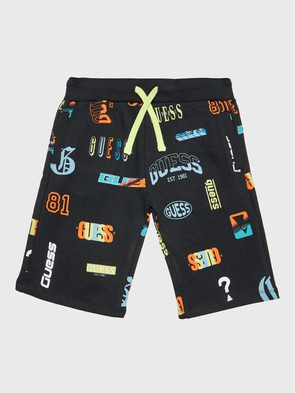 Guess Guess Спортни шорти L3RD03 KA6R3 Черен Regular Fit