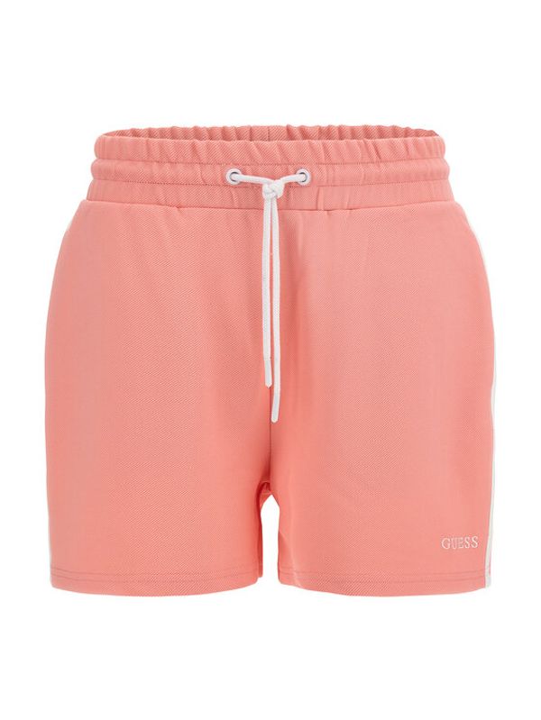 Guess Guess Спортни шорти Signature V3GD00 KBO62 Розов Loose Fit
