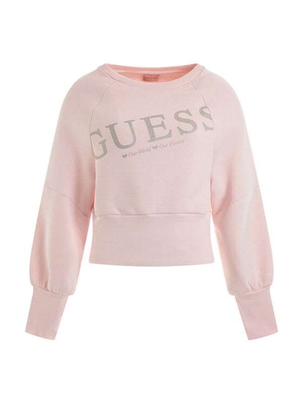 Guess Guess Суитшърт Agacia W3RQ11 KB683 Розов Reglan Fit