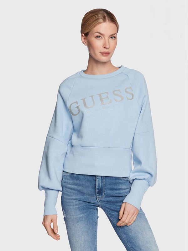 Guess Guess Суитшърт Agacia W3RQ11 KB683 Син Regular Fit