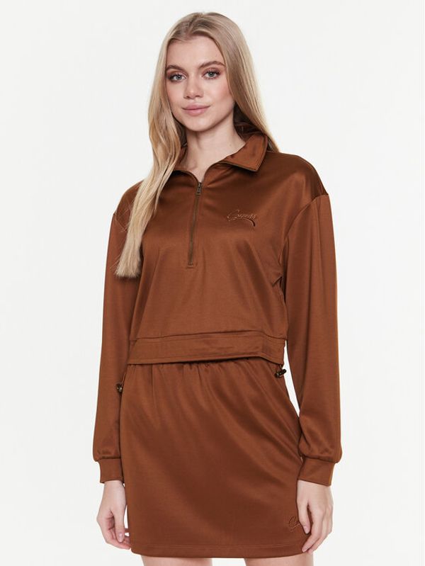 Guess Guess Суитшърт Anita W3RQ12 KB7K2 Кафяв Regular Fit