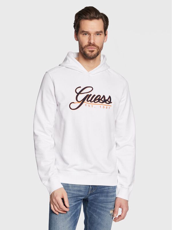 Guess Guess Суитшърт Beau M3GQ36 KBK32 Бял Slim Fit
