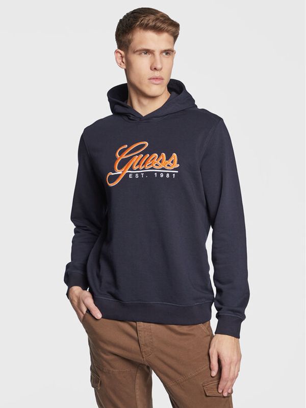 Guess Guess Суитшърт Beau M3GQ36 KBK32 Тъмносин Slim Fit