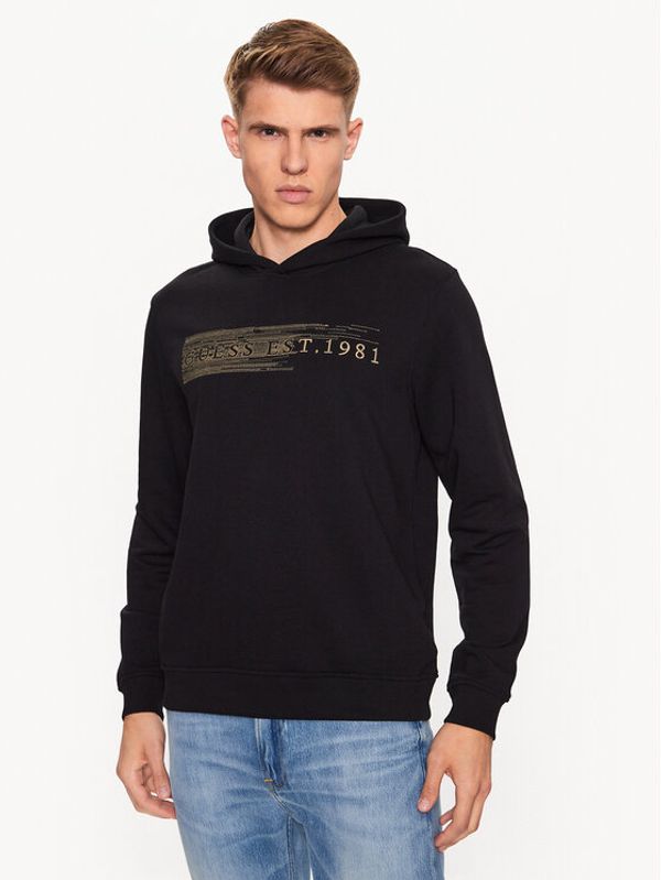 Guess Guess Суитшърт Beau M3YQ36 KBK32 Черен Regular Fit