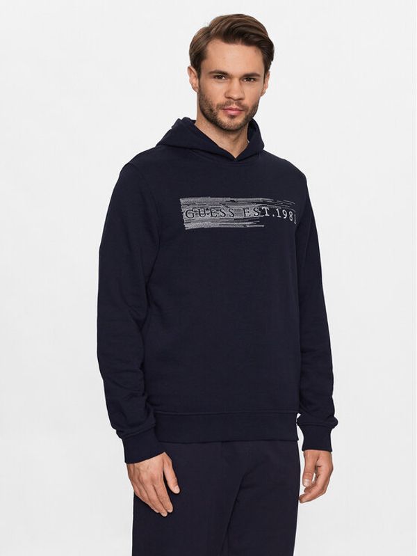 Guess Guess Суитшърт Beau M3YQ36 KBK32 Син Regular Fit