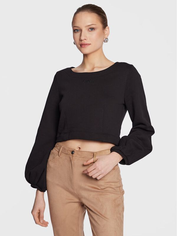 Guess Guess Суитшърт Belinda W3RQ14 FL050 Черен Regular Fit